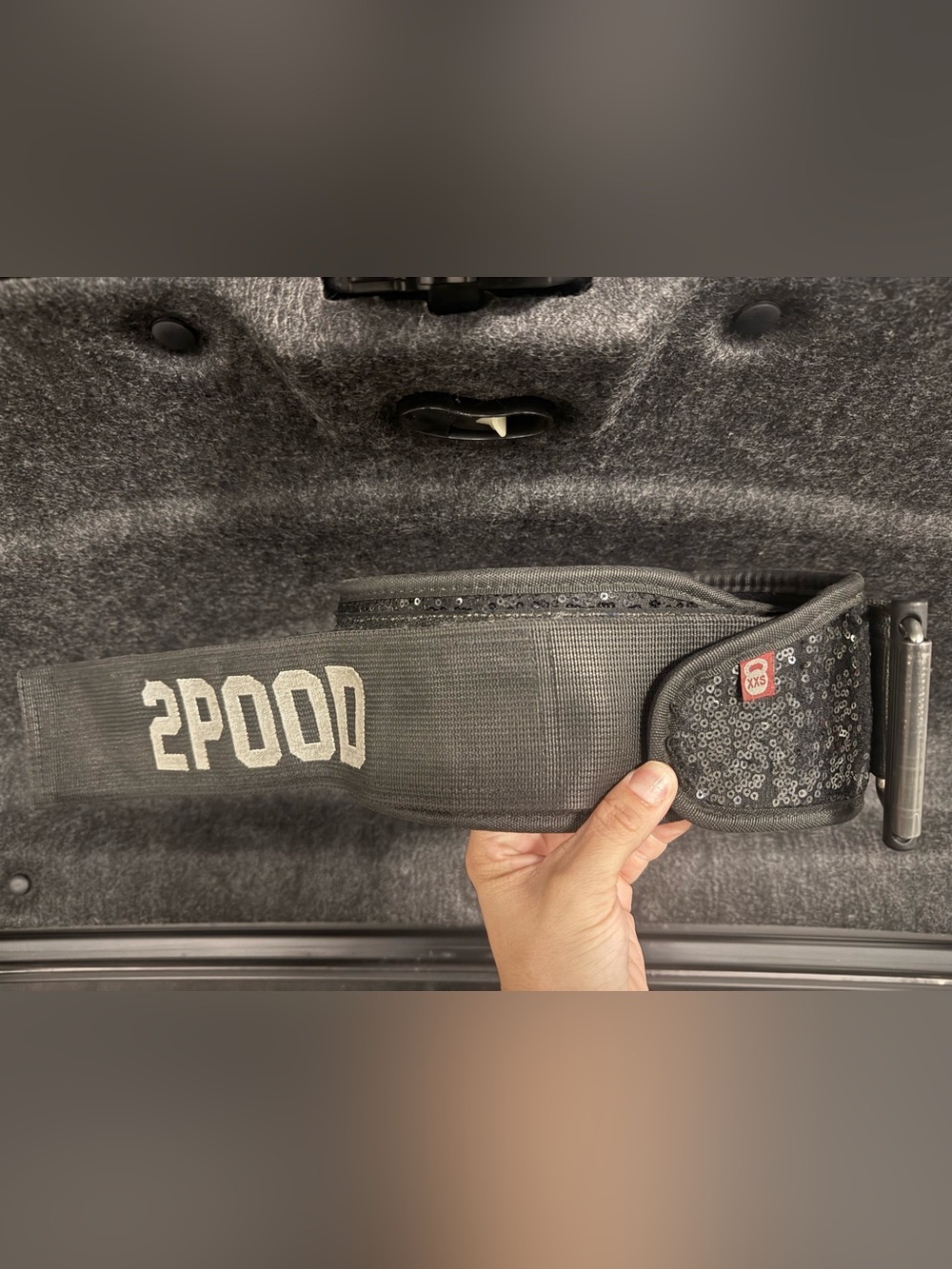 2 pood black sparkle belt XXS